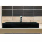 Mbështetje drejtkëndëshe Countertop në Basalt Black Chao Viadurini