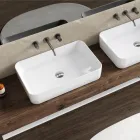 Lavaman Qeramik Drejtkëndor Aster me Dizajn Modern Viadurini