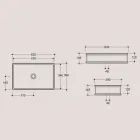 Lavaman me tavolinë drejtkëndëshe në Matt qeramike Prodhuar në Itali - Debora Viadurini