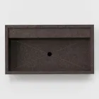 Lavaman me tavolinë drejtkëndëshe prej guri prej porcelani Prodhuar në Itali - Cervia Viadurini