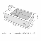 Mbështetje Countertop drejtkëndëshe Onyx Bintan Viadurini