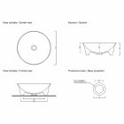 Dizajn i rrumbullakët me banjë countertop në Qeramikë Made in Italy - Zarro Viadurini