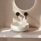 Lavaman banaku i rrumbullakët në qeramikë me ngjyra Prodhuar në Itali - Tas Viadurini