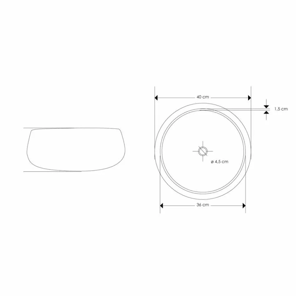 Lavaman i countertopit të rrumbullakët në Pure Onyx Design Unique - Ramiro Viadurini