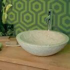 Mbështetje Countertop Gur i rrumbullakët natyral ngjyrë bezhë jashtë papës së parë Viadurini