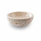 Larje e lavamanit të countertopit të punuar me dorë në mermer të bardhë - liri Viadurini