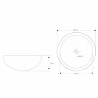 Larje e lavamanit të countertopit të punuar me dorë në mermer të bardhë - liri Viadurini