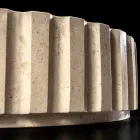 Lavaman banaku i rrumbullakët i bërë nga mermeri travertin - Cattleya Viadurini