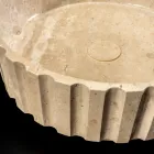 Lavaman banaku i rrumbullakët i bërë nga mermeri travertin - Cattleya Viadurini