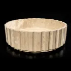 Lavaman banaku i rrumbullakët i bërë nga mermeri travertin - Cattleya Viadurini