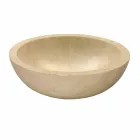 Mbështetje Countertop Round bezhë e integruar me Nusa të jashtme Viadurini