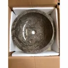 Mbajtës i rrumbullakët me countertop gri me pjesën e jashtme të lëmuar Nusa Viadurini