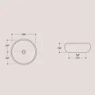 Lavaman i rrumbullakët me tavolinë në qeramikë me shkëlqim të prodhuar në Itali - Candito Viadurini