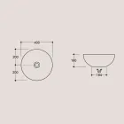 Lavaman i rrumbullakët me tavolinë në qeramikë me shkëlqim të prodhuar në Itali - Chicco Viadurini