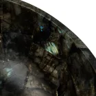 Mbulesë dore e rrumbullakët e punuar me dore prej guri labradorite, Peggy Viadurini