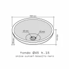 Gasva onyx raundin e rrumbullakët me countertop Viadurini