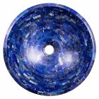 Lavaman banaku i rrumbullakët në gur Pongo lapis lazuli, copë unike Viadurini