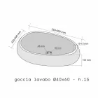 Mbështetje Countertop Rrumbullakët me gurë natyral të zi Waka Viadurini