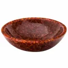 Lavaman i rrumbullakët me countertop në rrëshirë artificiale dhe guri Nube Viadurini