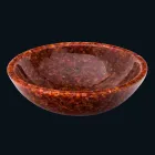 Lavaman i rrumbullakët me countertop në rrëshirë artificiale dhe guri Nube Viadurini