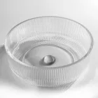 Lavaman banaku i rrumbullakët në qelq venecian Plissè Prodhuar në Itali - Zirkon Viadurini