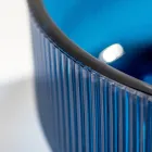 Lavaman banaku i rrumbullakët në qelq venecian Plissè Prodhuar në Itali - Zirkon Viadurini