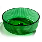 Lavaman banaku i rrumbullakët në qelq venecian Plissè Prodhuar në Itali - Zirkon Viadurini