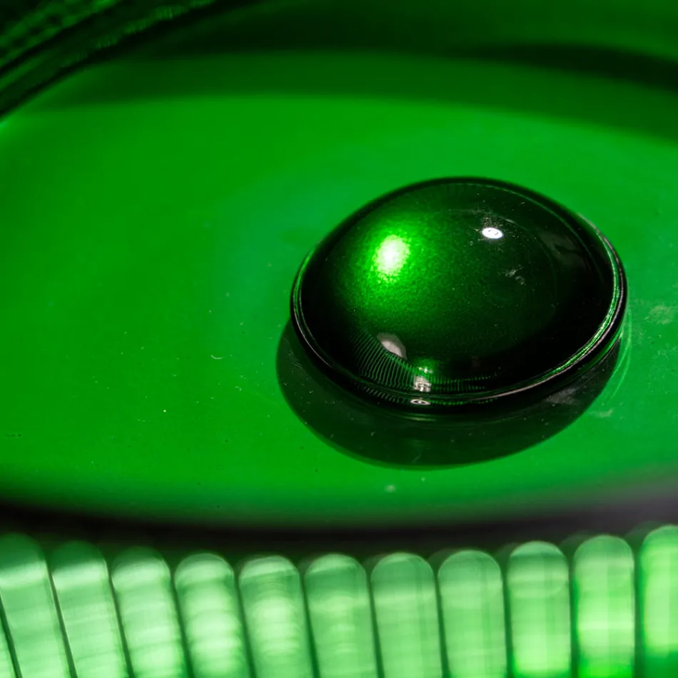 Lavaman banaku i rrumbullakët në qelq venecian Plissè Prodhuar në Itali - Zirkon Viadurini