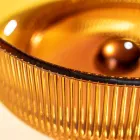 Lavaman banaku i rrumbullakët në qelq venecian Plissè Prodhuar në Itali - Zirkon Viadurini