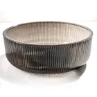 Lavaman banaku i rrumbullakët në qelq venecian Plissè Prodhuar në Itali - Zirkon Viadurini