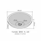 Mbështetje Countertop Tondo Mjaltë me Nusa Jashtë të lëmuar Viadurini