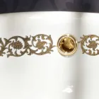 Mbytet e banjës me pllaka në argjilë dhe ar prej ari të bërë në Itali, Otis Viadurini