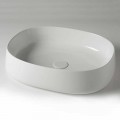Countertop ovale Washbasin L 50 cm në Qeramikë Made in Italy - Cordino