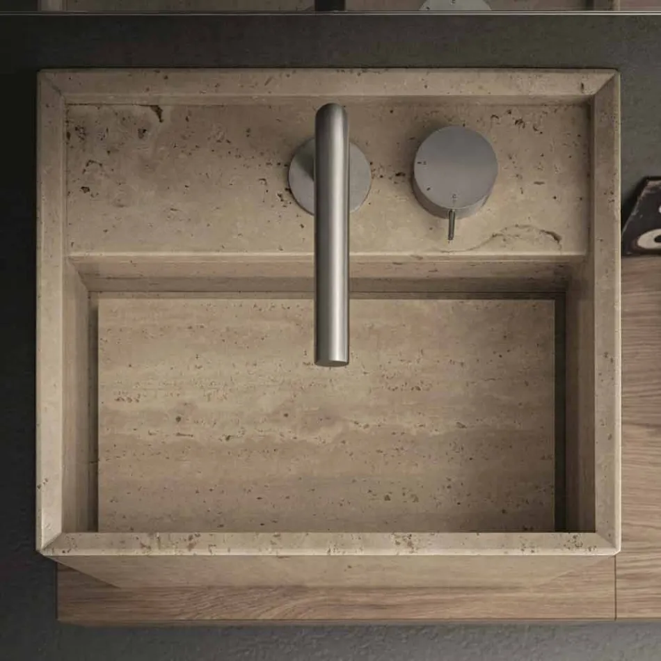 Shesh modern i lavamanit të banjës me gurë të lartë me dizajn të lartë - Farartlav2 Viadurini