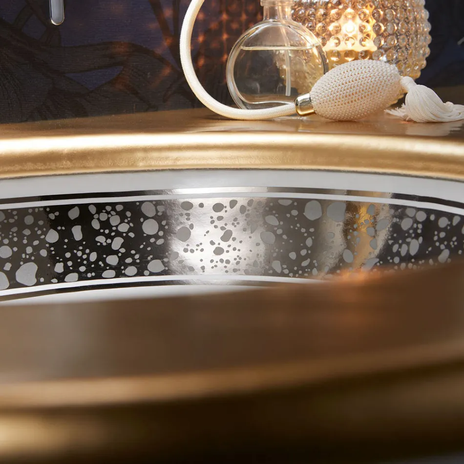 Lavaman i integruar i banjës në baltë zjarri të derdhur me dorë Prodhuar në Itali - Erioli Viadurini