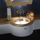 Lavaman i integruar i banjës në baltë zjarri të derdhur me dorë Prodhuar në Itali - Erioli Viadurini