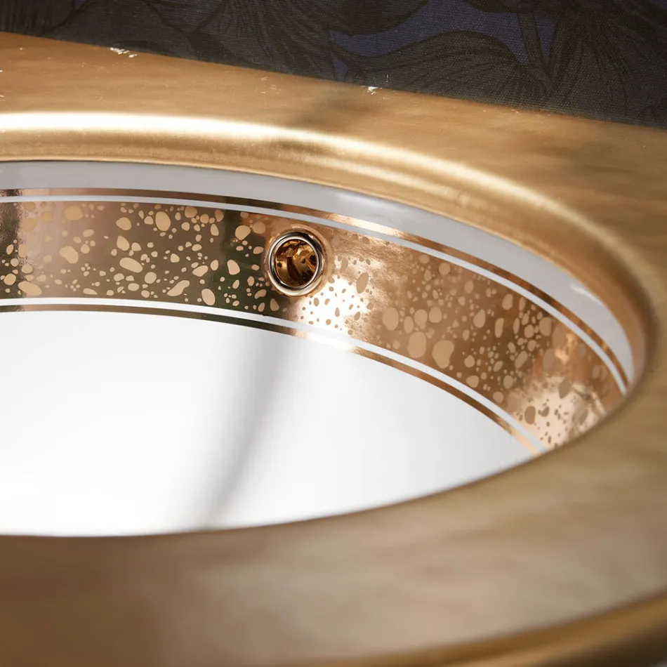 Lavaman i integruar i banjës në baltë zjarri të derdhur me dorë Prodhuar në Itali - Erioli Viadurini