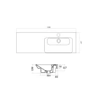 Lavaman i integruar dhe i montuar djathtas në qeramikë Maida Viadurini