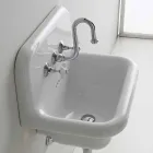 Lavatrice qeramike drejtkëndëshe të bardhë drejtkëndëshe të Davisit të vendosur në mur Viadurini