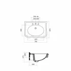Muri i lavamanit ose me kolonën qeramike L70cm Made in Italy Avise Viadurini