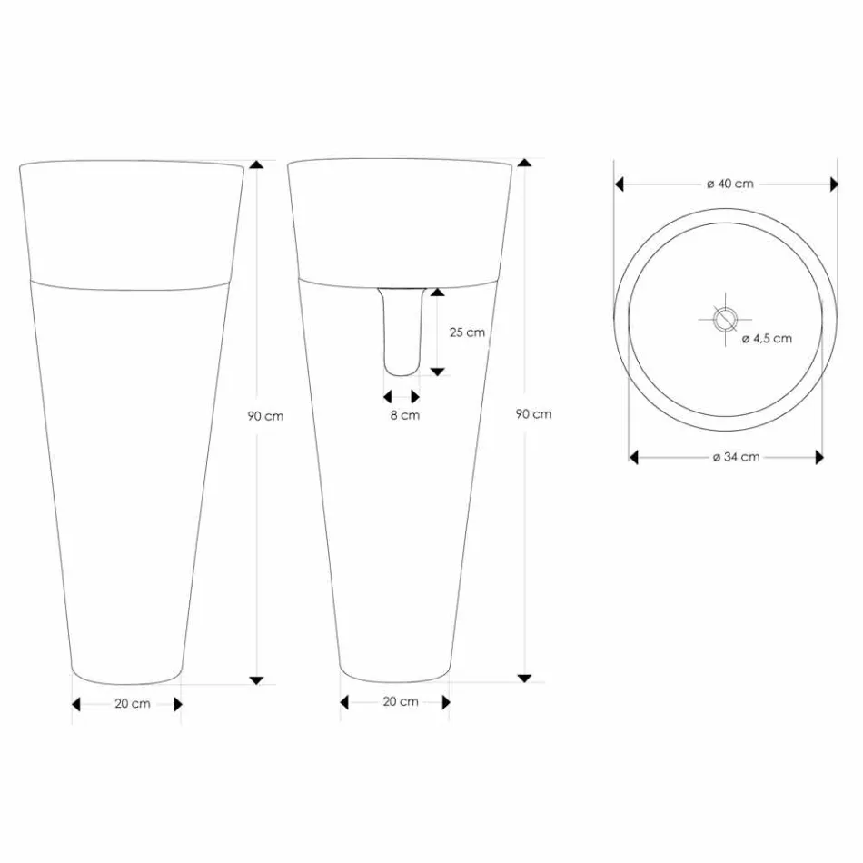 Lavaman i pavarur me kolona moderne në mermer të bardhë - Merlo Viadurini