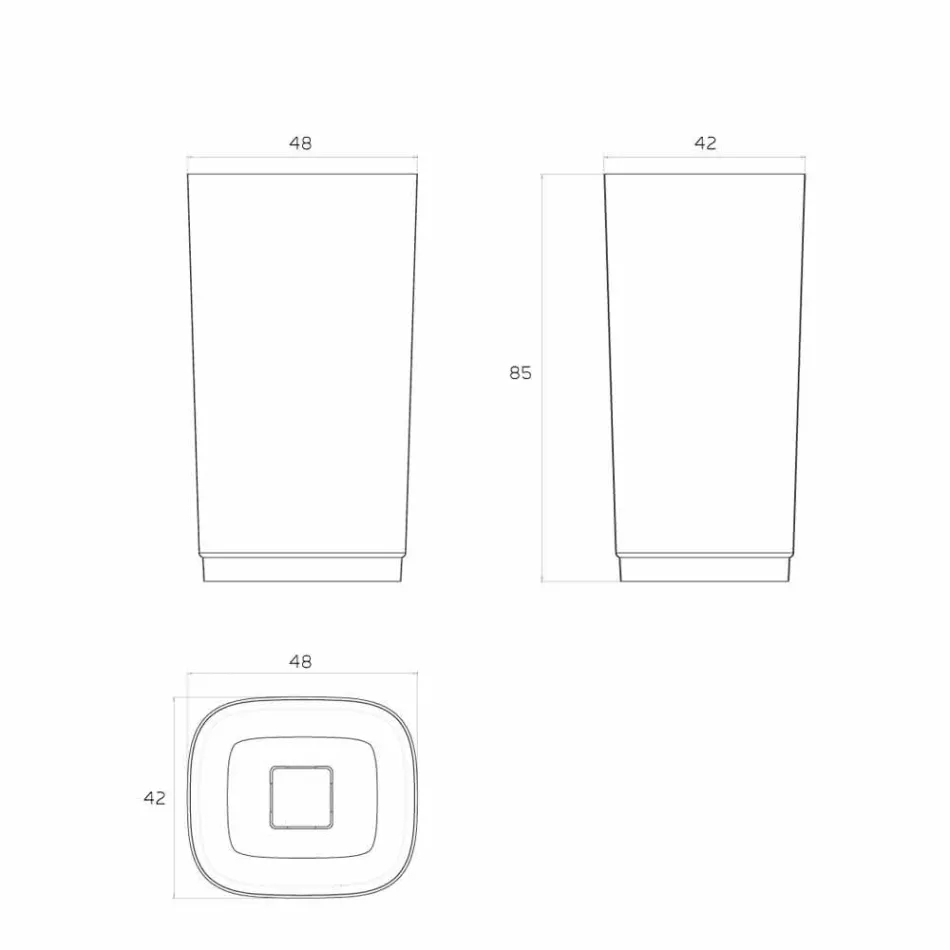 Larja e banjës së rradhës e pavarur rrethore e bërë në dizajnin e Italisë, Lallio Viadurini