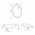 Larje qeramike për piedestal e bërë në Itali me shkëlqim Viadurini