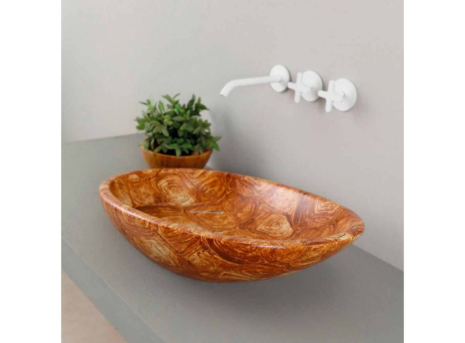 Dizenjoni banjën e banjës me qeramikë, të bërë në Itali me shkëlqim Viadurini