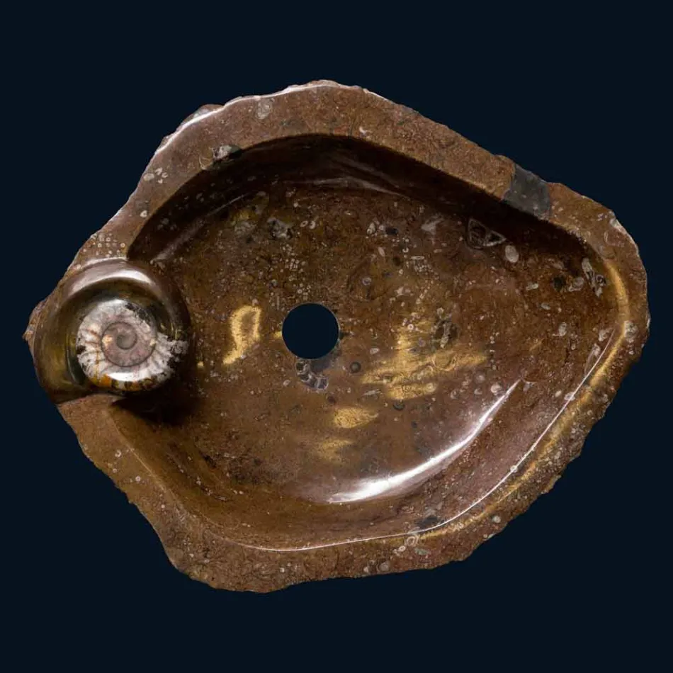 Lavaman i integruar i dizajnit të mermerit / Samir me këmbë të lirë, copë unike Viadurini