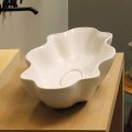 Kubo pellgje qeramike e bardhë countertop, e bërë në Itali dizajn modern