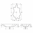 Dizajn modern pellg qeramike për larje countertop të bërë në Itali Rayan Viadurini