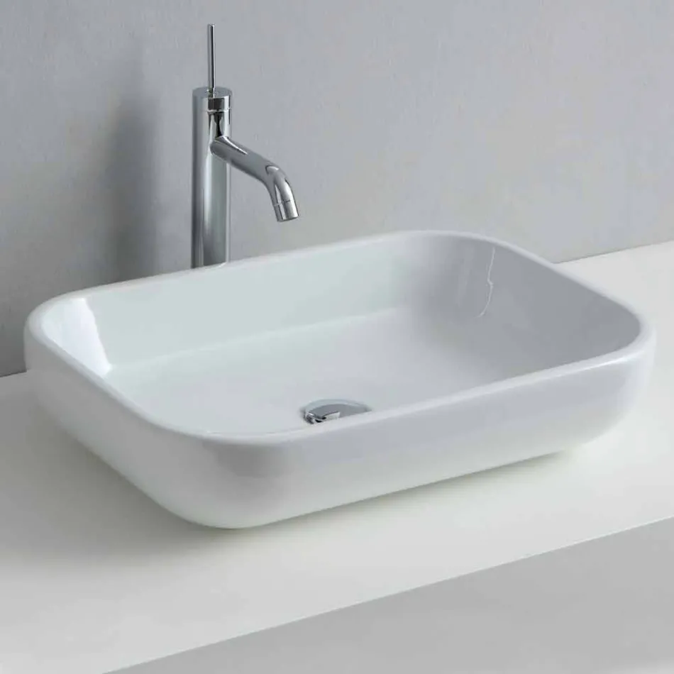 Dizenjoni Washbasin Countertop ose Mur në Qeramikë Riardo Viadurini