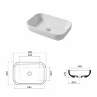 Dizenjoni Washbasin Countertop ose Mur në Qeramikë Riardo Viadurini