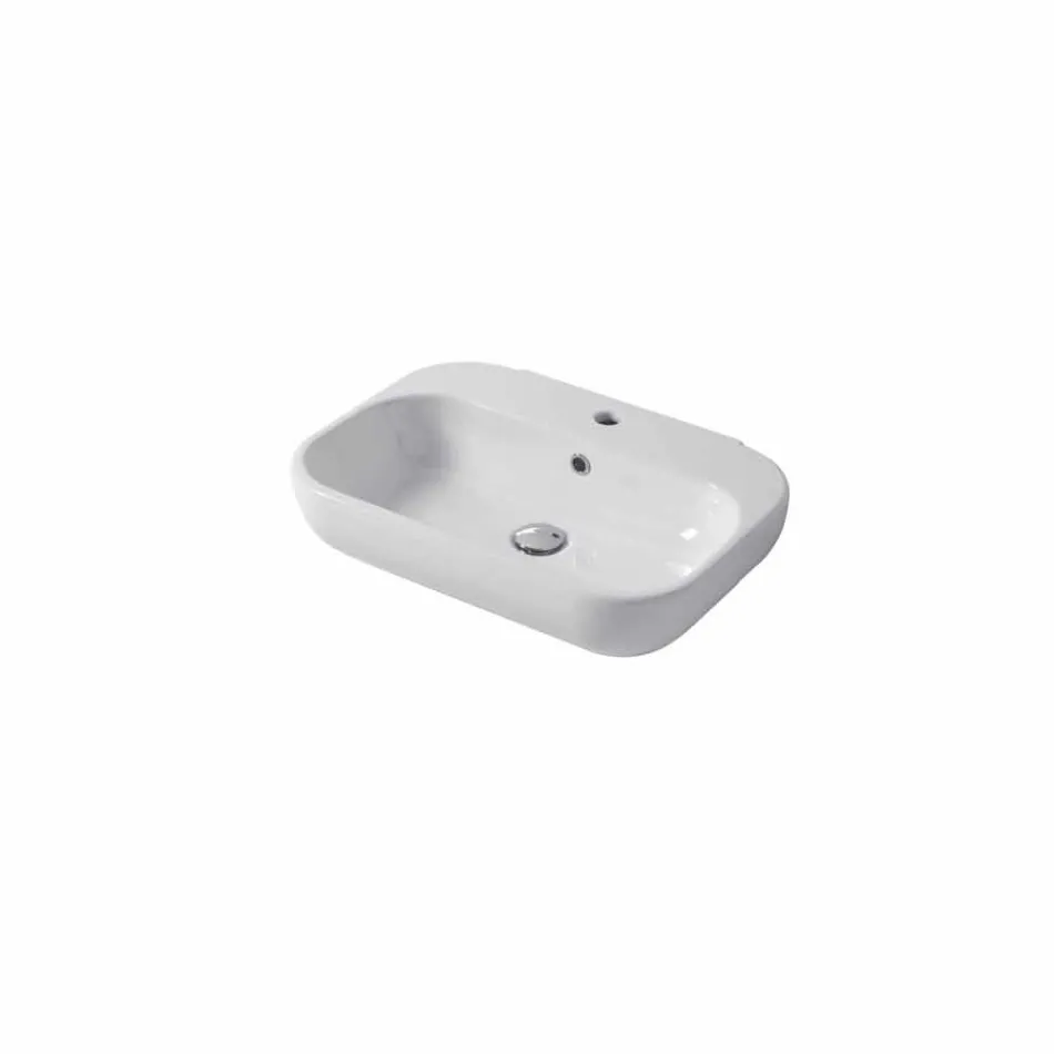 Dizenjoni Washbasin Countertop ose Mur në Qeramikë Riardo Viadurini